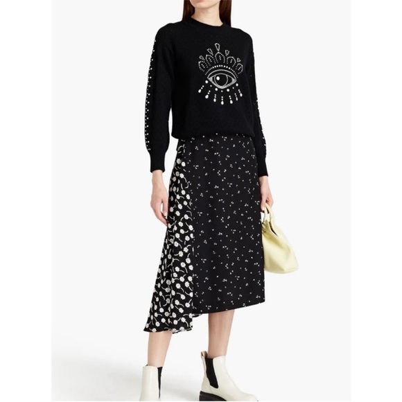 Kenzo Black Sweater with Beaded Eye Design - Picture 3 of 16